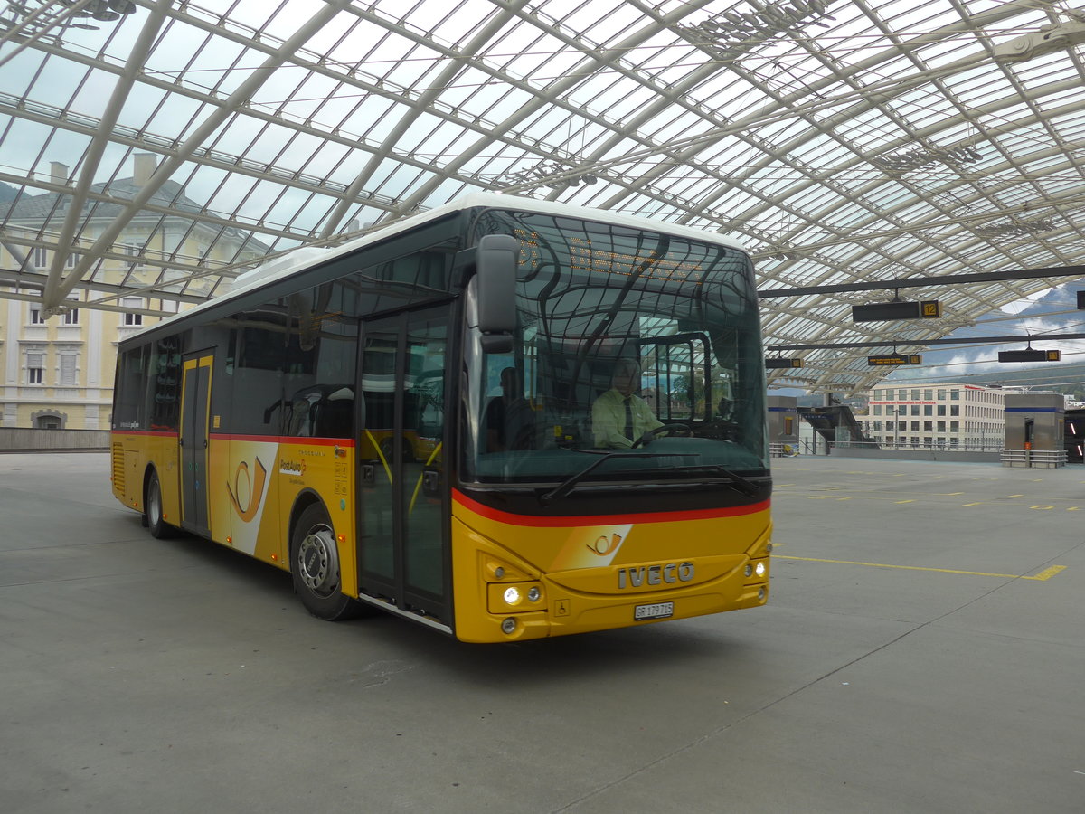 (210'058) - PostAuto Graubnden - GR 179'715 - Iveco am 6. Oktober 2019 in Chur, Postautostation