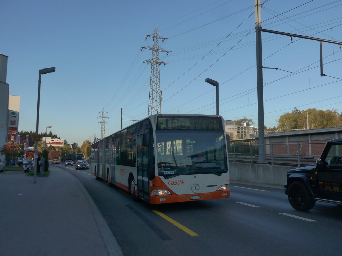 (210'359) - BSU Solothurn - Nr. 42/SO 143'442 - Mercedes am 14. Oktober 2019 beim Bahnhof Zollikofen