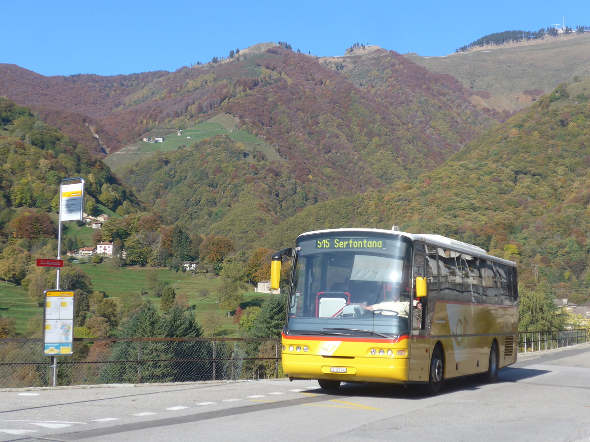 (210'530) - Autopostale, Muggio - TI 126'242 - Neoplan (ex Schera, Muggio) am 26. Oktober 2019 in Muggio, Paese