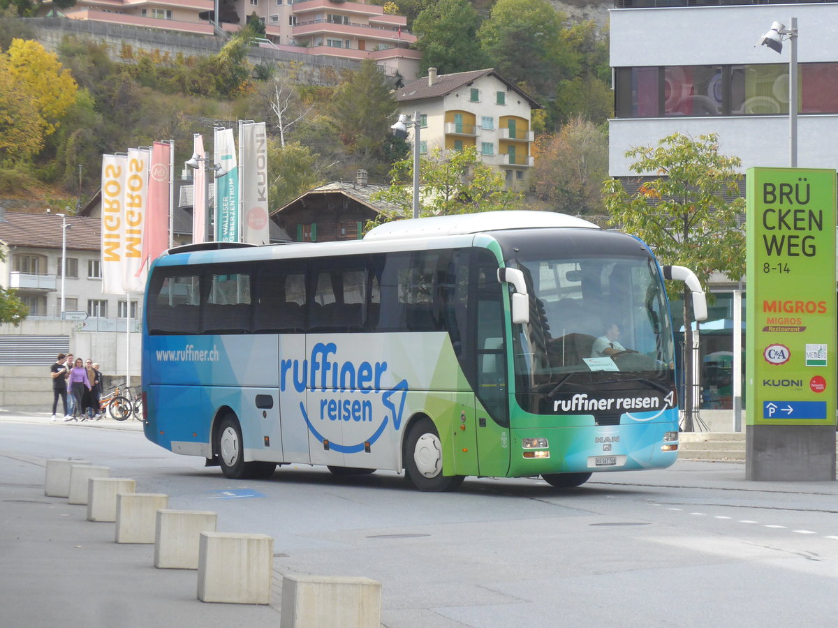 (210'661) - Ruffiner, Turtmann - VS 167'768 - MAN (ex Nr. 16) am 27. Oktober 2019 beim Bahnhof Visp