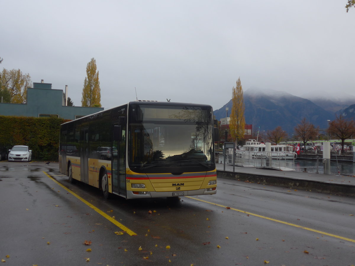 (210'746) - STI Thun - Nr. 124/BE 700'124 - MAN am 3. November 2019 bei der Schifflndte Thun