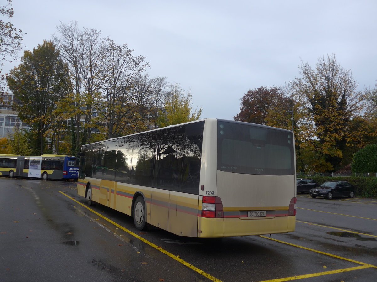 (210'748) - STI Thun - Nr. 124/BE 700'124 - MAN am 3. November 2019 bei der Schifflndte Thun