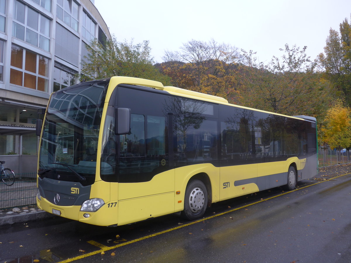 (210'754) - STI Thun - Nr. 177/BE 752'177 - Mercedes am 3. November 2019 bei der Schifflndte Thun