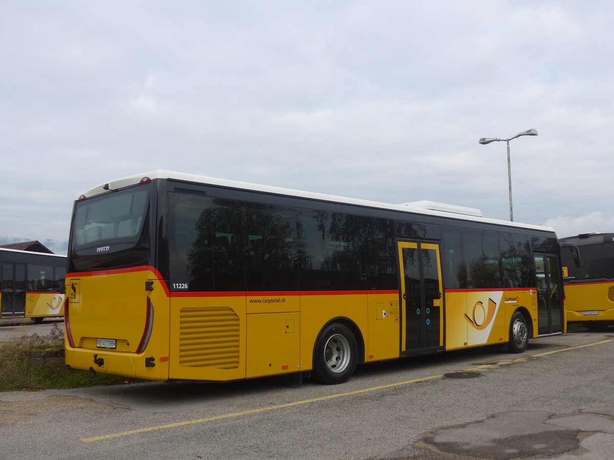 (210'886) - CarPostal Ouest - VD 457'098 - Iveco am 9. November 2019 in Yverdon, Garage