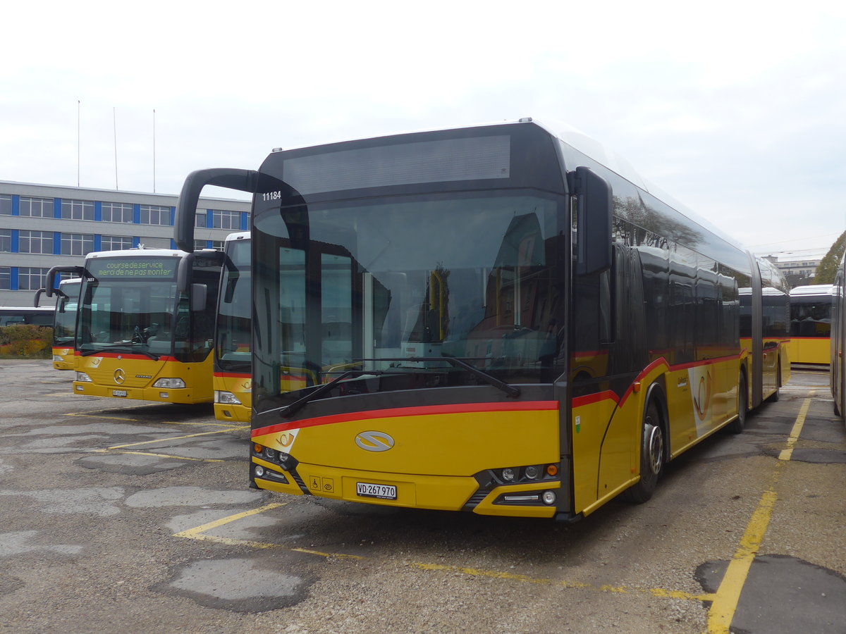 (210'903) - CarPostal Ouest - VD 267'970 - Solaris am 9. November 2019 in Yverdon, Garage