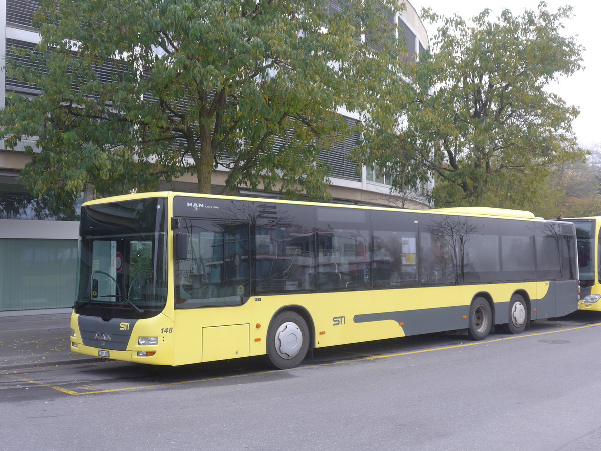 (210'966) - STI Thun - Nr. 148/BE 801'148 - MAN am 11. November 2019 bei der Schifflndte Thun