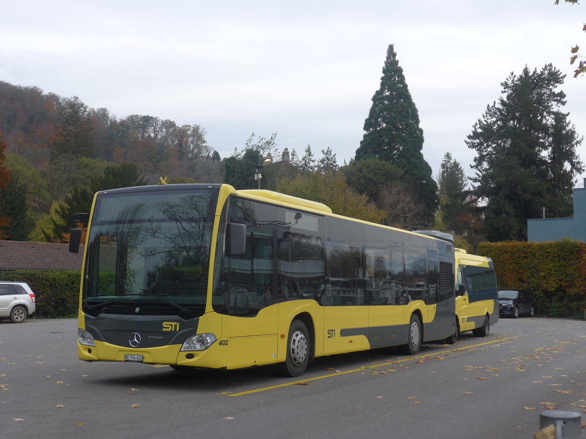 (211'045) - STI Thun - Nr. 402/BE 754'402 - Mercedes am 11. November 2019 bei der Schifflndte Thun