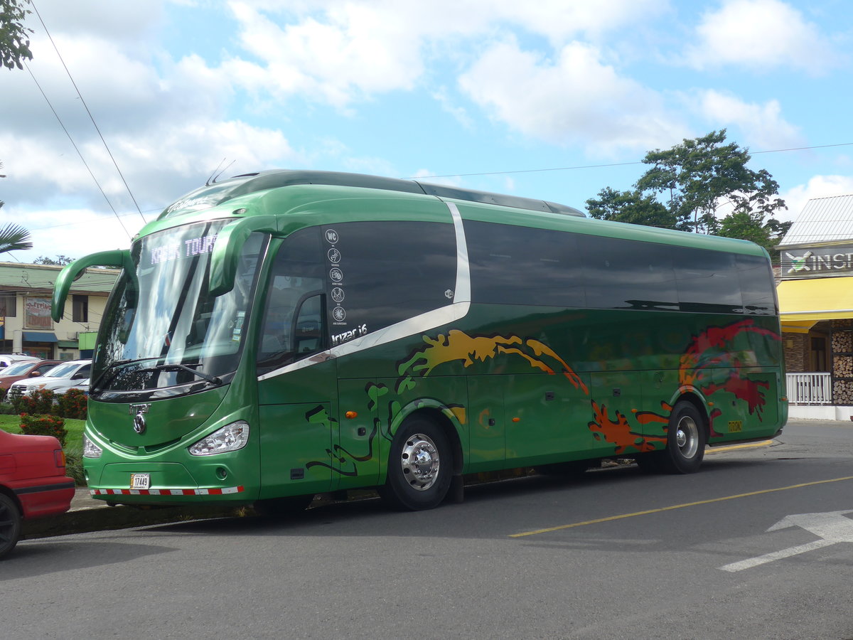 (212'432) - Giotours, Puntarenas - 17'449 - VW/Irizar am 25. November 2019 in La Fortuna, Kirche