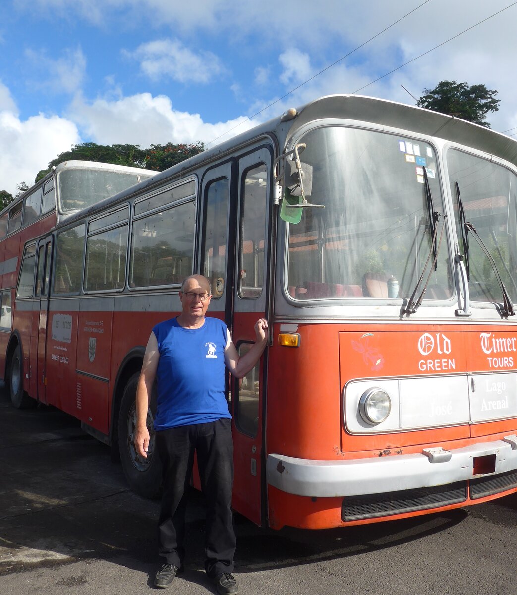 (212'459) - Ulrich, Nuevo Arenal - FBW/Vetter-R&J Anderthalbdecker (ex Wespe, CH-Altsttten; ex AFA Adelboden/CH Nr. 6) am 26. November 2019 in Nuevo Arenal, Los Hroes (Teilaufnahme)