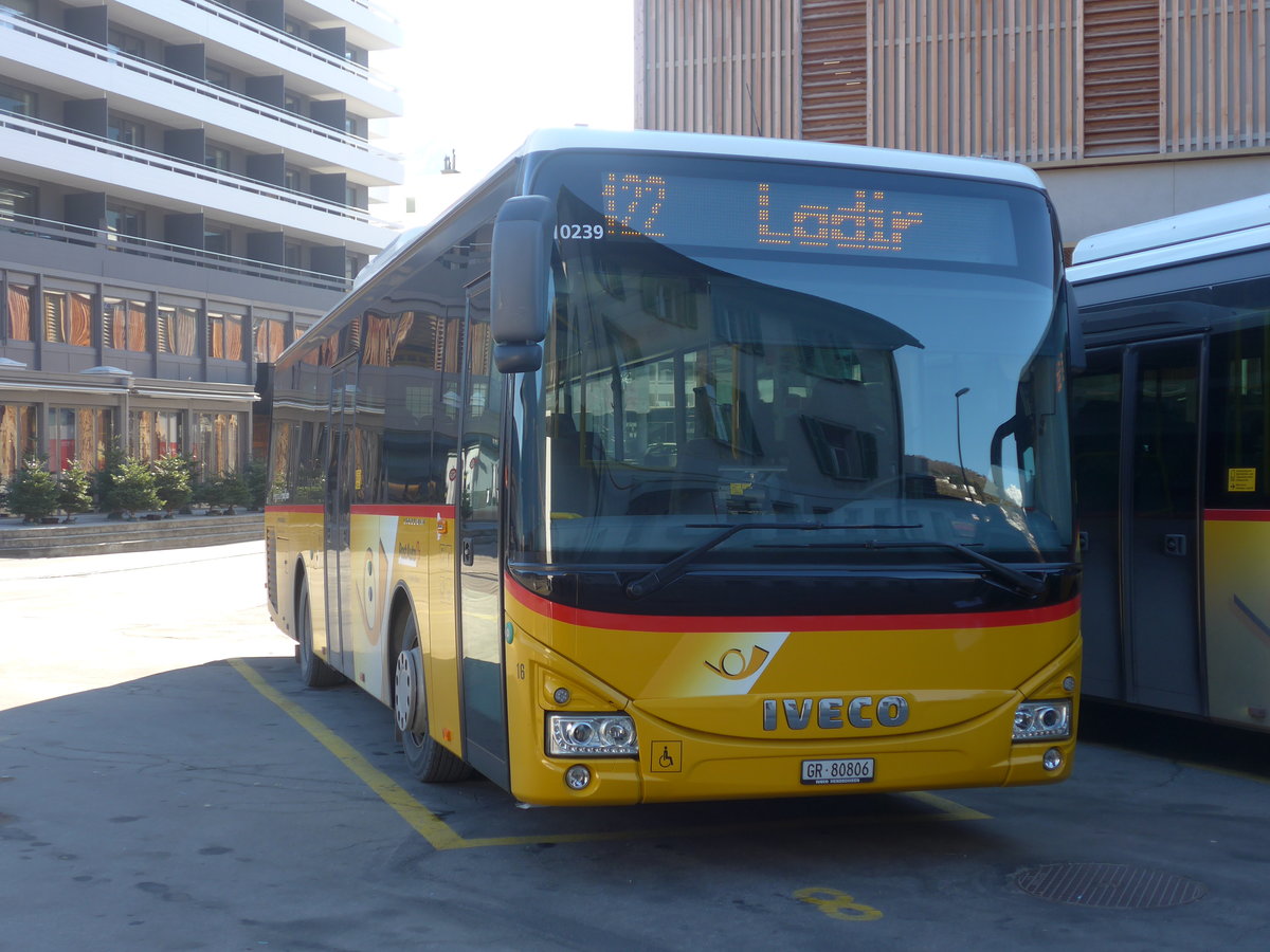 (212'609) - Fontana, Ilanz - Nr. 16/GR 80'806 - Iveco (ex Nr. 2) am 7. Dezember 2019 beim Bahnhof Ilanz