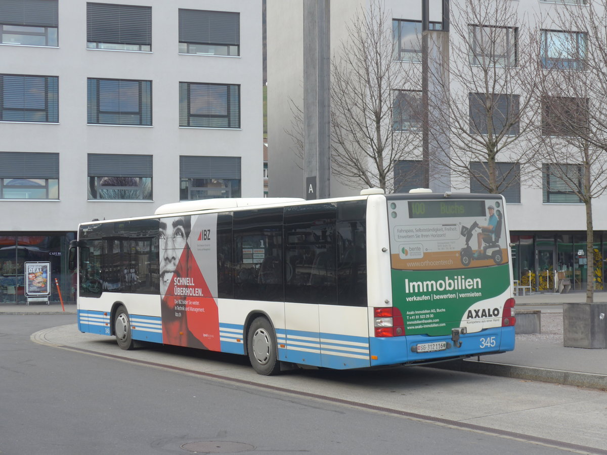 (212'646) - BSW Sargans - Nr. 345/SG 312'116 - MAN am 7. Dezember 2019 beim Bahnhof Sargans