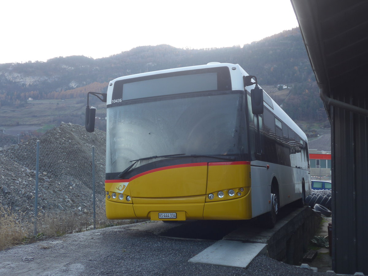 (212'704) - Lathion, Sion - Nr. 8/VS 444'334 - Solaris (ex ATE Bus, Effretikon Nr. 49) am 8. Dezember 2019 in Sion, Garage