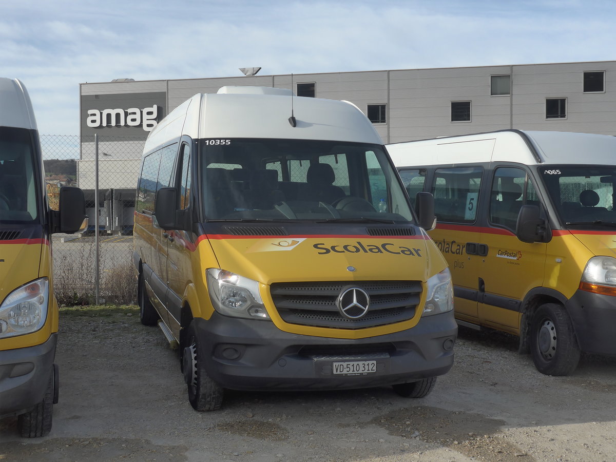 (212'749) - CarPostal Ouest - VD 510'312 - Mercedes am 8. Dezember 2019 in Daillens, Planzer