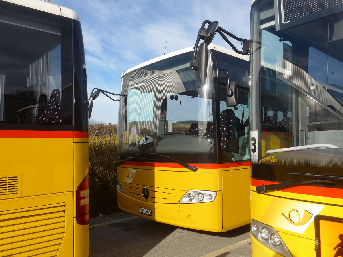 (212'757) - CarPostal Ouest - VD 319'077 - Mercedes am 8. Dezember 2019 in Daillens, Planzer (Teilaufnahme)