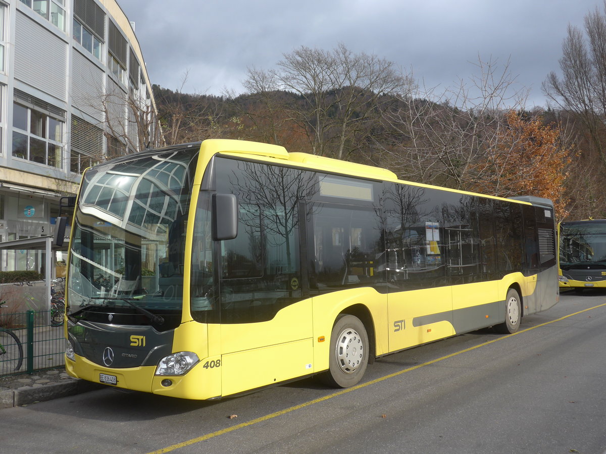 (212'862) - STI Thun - Nr. 408/BE 836'408 - Mercedes am 9. Dezember 2019 bei der Schifflndte Thun