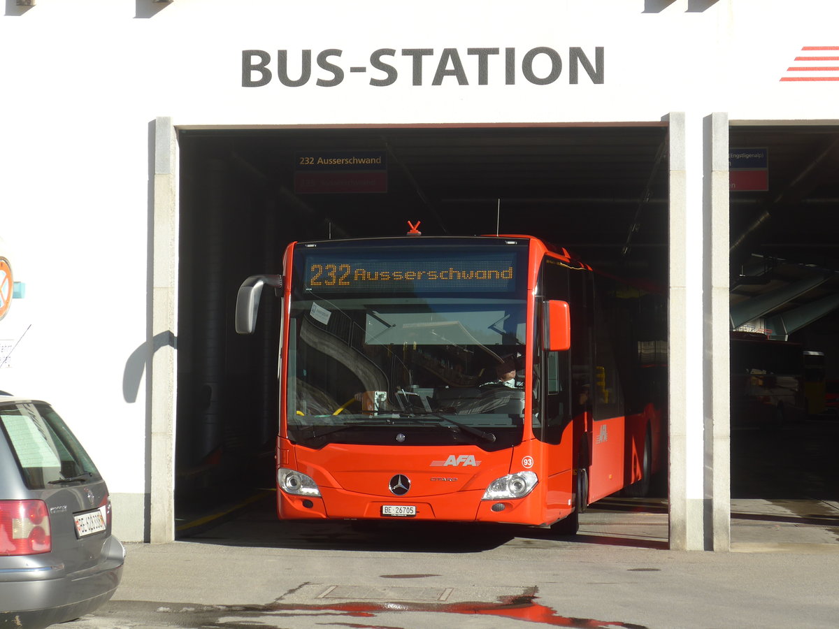 (213'117) - AFA Adelboden - Nr. 93/BE 26'705 - Mercedes am 25. Dezember 2019 in Adelboden, Busstation