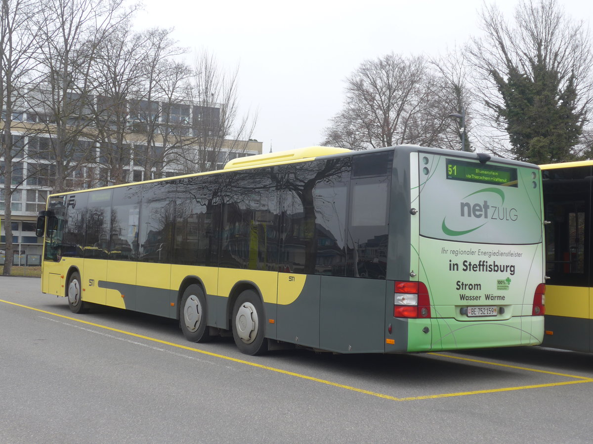 (213'197) - STI Thun - Nr. 159/BE 752'159 - MAN am 30. Dezember 2019 bei der Schifflndte Thun