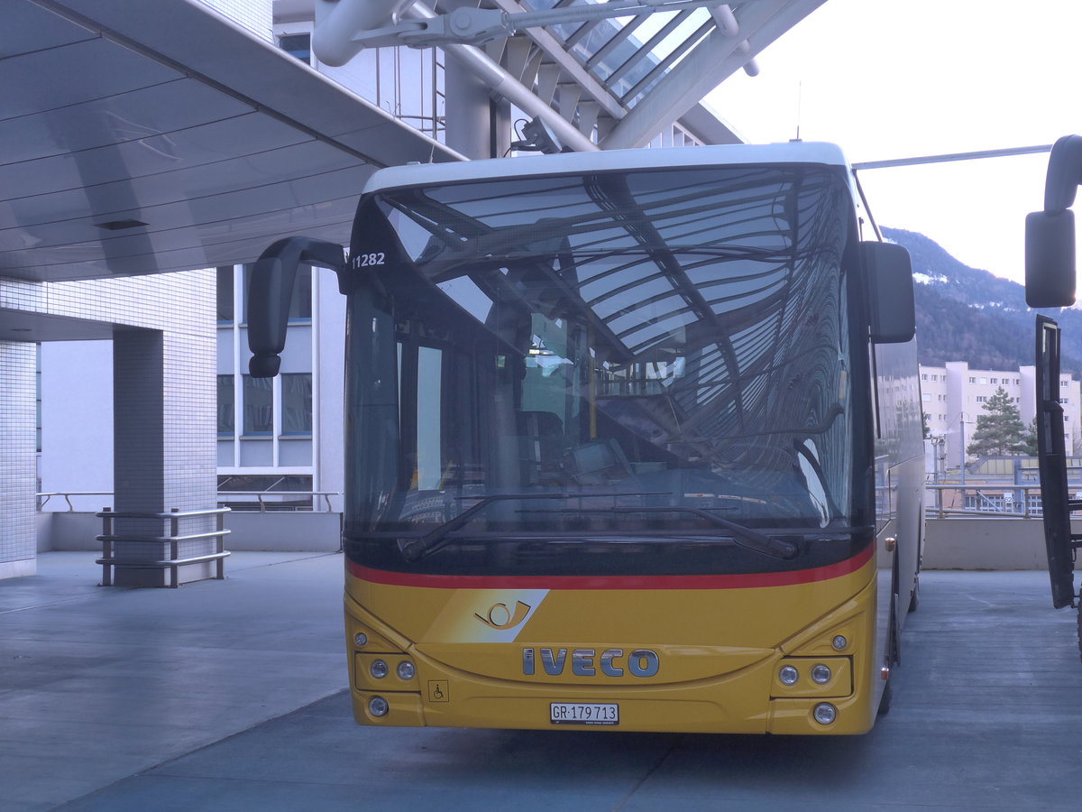 (213'213) - PostAuto Graubnden - GR 179'713 - Iveco am 1. Januar 2020 in Chur, Postautostation