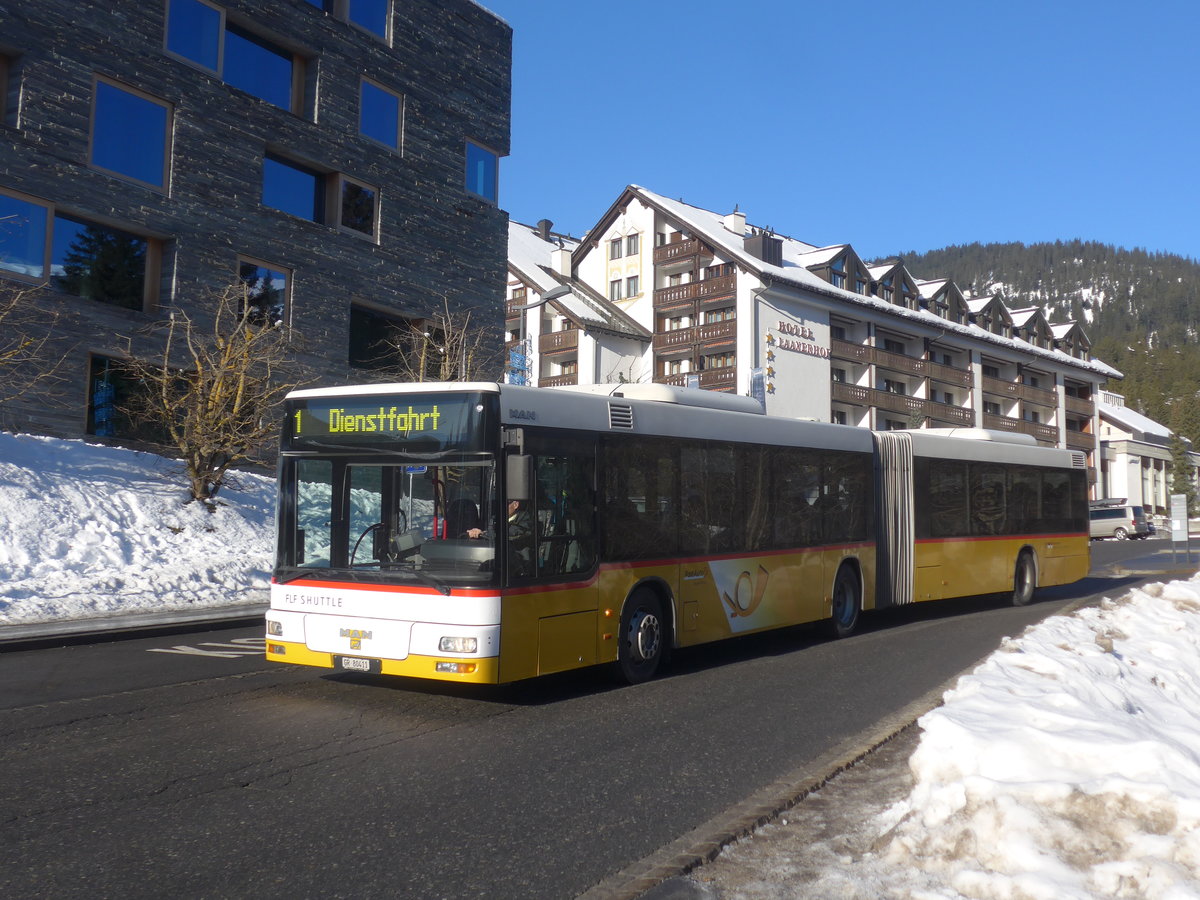 (213'239) - Stuppan, Flims - GR 80'411 - MAN (ex Steiner, Ortschwaben Nr. 20; ex Steiner, Ortschwaben Nr. 10) am 1. Januar 2020 in Laax, Bergbahnen