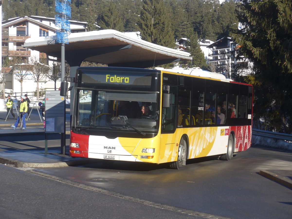 (213'241) - Stuppan, Flims - GR 64'143 - MAN am 1. Januar 2020 in Laax, Bergbahnen