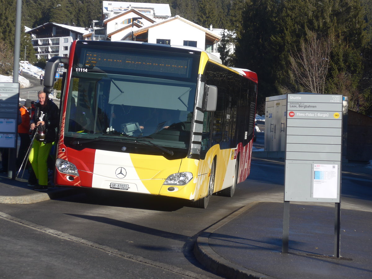 (213'244) - Stuppan, Flims - GR 87'021 - Mercedes am 1. Januar 2020 in Laax, Bergbahnen