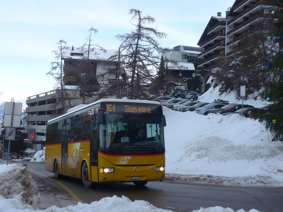 (213'326) - PostAuto Wallis - Nr. 12/VS 106'000 - Irisbus (ex Theytaz, Sion) am 4. Januar 2020 in Veysonnaz, Station