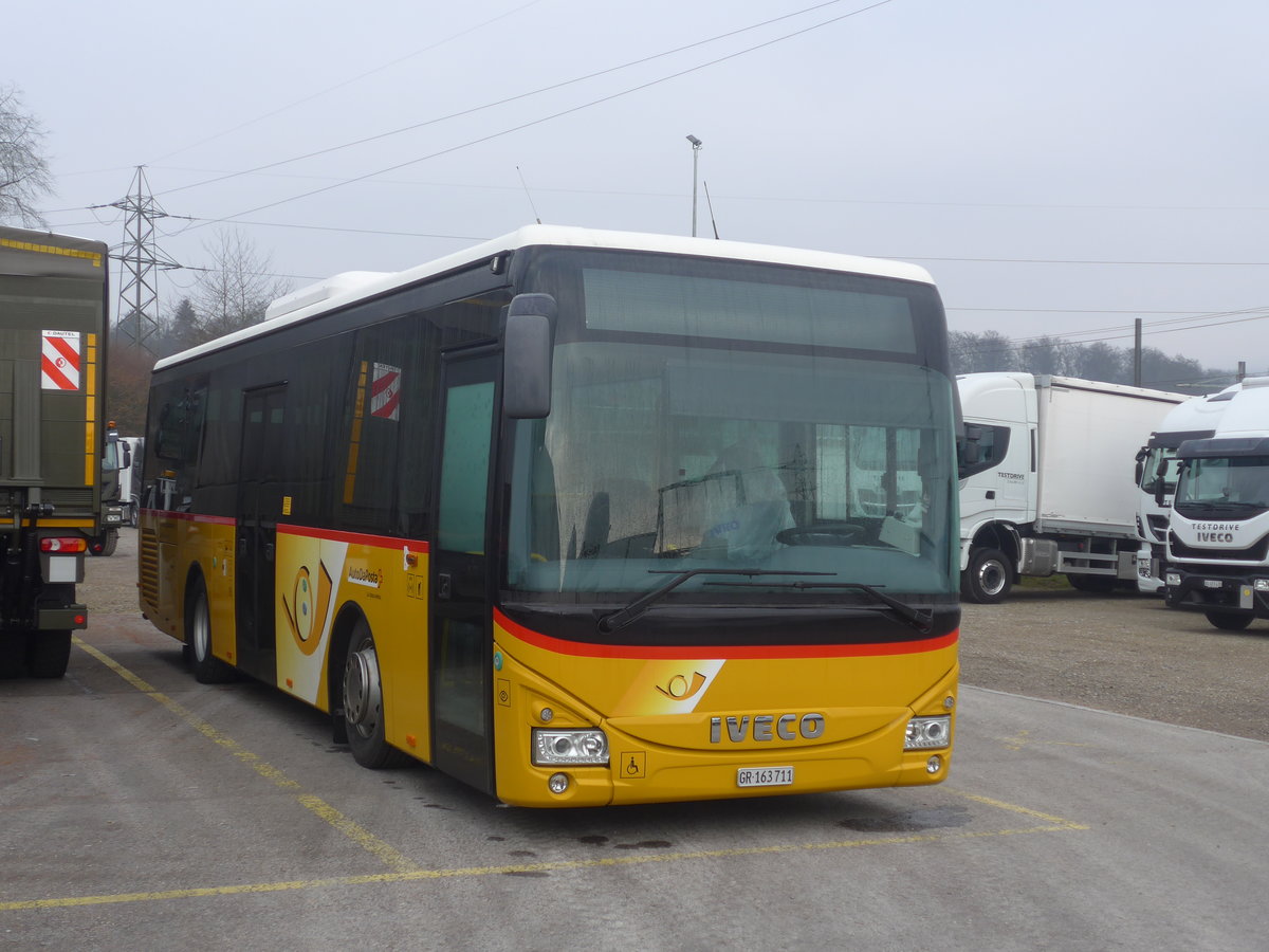 (213'762) - Mark, Andeer - GR 163'711 - Iveco am 12. Januar 2020 in Hendschiken, Iveco