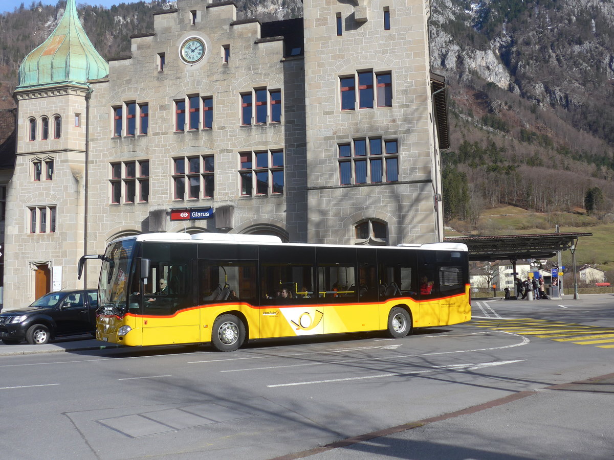 (214'194) - Niederer, Filzbach - Nr. 4/GL 791 - Mercedes am 15. Februar 2020 beim Bahnhof Glarus