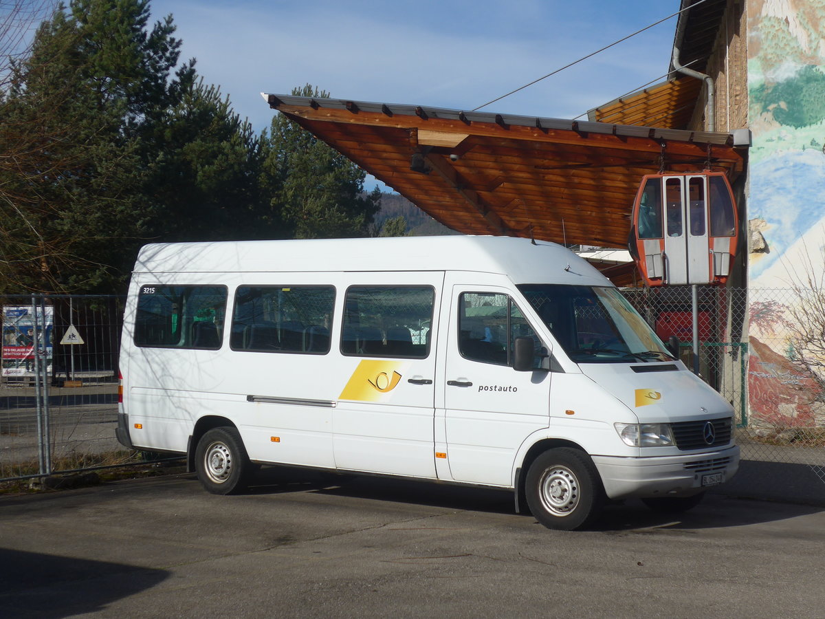 (214'338) - PostAuto Nordschweiz - BL 154'240 - Mercedes am 16. Februar 2020 in Laufen, Garage