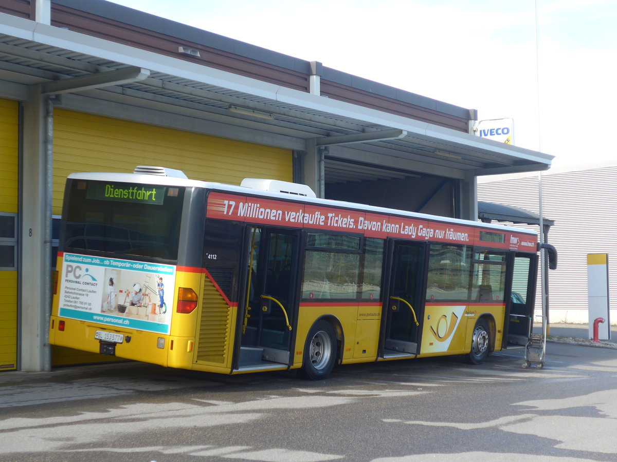 (214'340) - PostAuto Nordschweiz - BL 153'577 - Mercedes am 16. Februar 2020 in Laufen, Garage