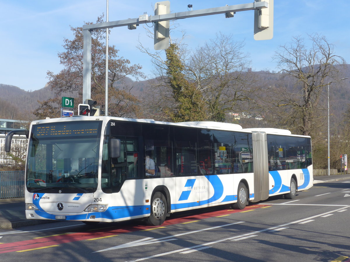 (214'574) - BOGG Wangen b.O. - Nr. 204/SO 118'322 - Mercedes am 20. Februar 2020 beim Bahnhof Olten