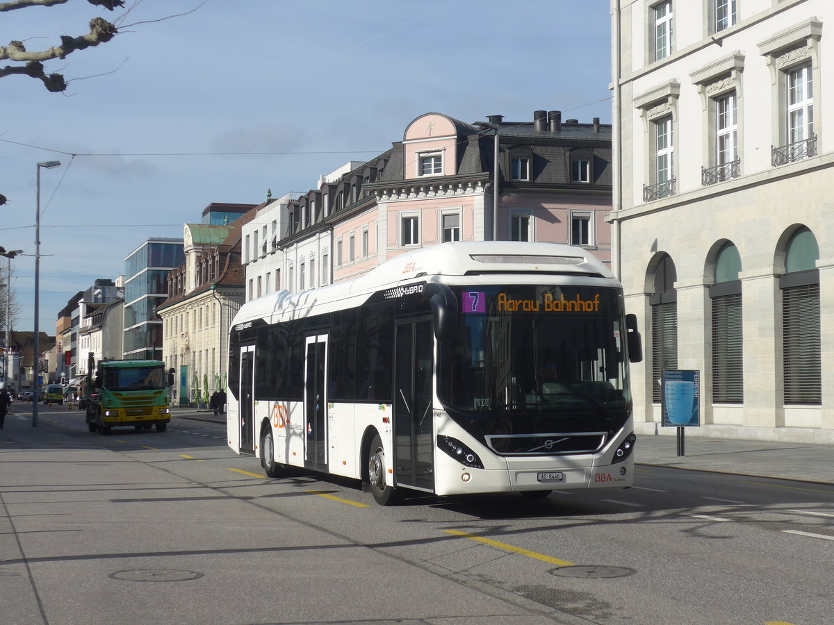 (214'580) - BBA Aarau - Nr. 46/AG 8446 - Volvo am 20. Februar 2020 beim Bahnhof Aarau