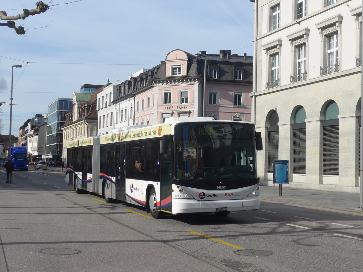 (214'592) - BBA Aarau - Nr. 171/AG 374'171 - Scania/Hess am 20. Februar 2020 beim Bahnhof Aarau