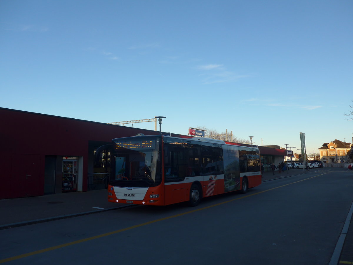 (214'687) - AOT Amriswil - Nr. 407/TG 126'214 - MAN (ex Nr. 4) am 20. Februar 2020 beim Bahnhof Amriswil