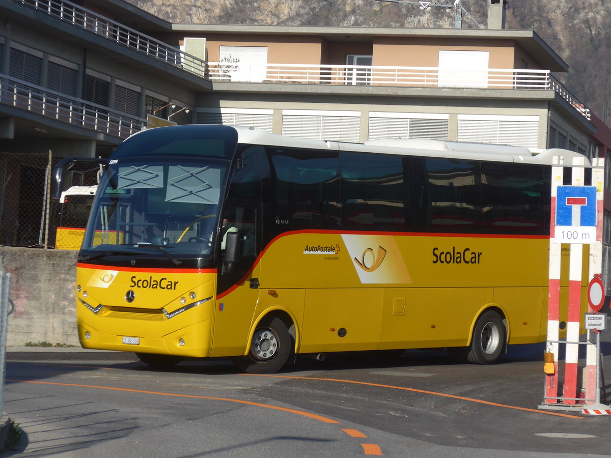 (214'740) - Autopostale, Mendrisio - TI 183'330 - Mercedes am 21. Februar 2020 in Mendrisio, Garage