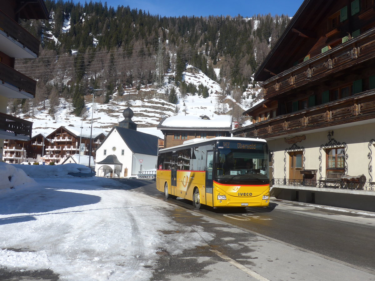 (214'766) - Seiler, Ernen - VS 445'912 - Iveco (ex PostAuto Wallis) am 22. Februar 2020 in Oberwald, Dorfstrasse