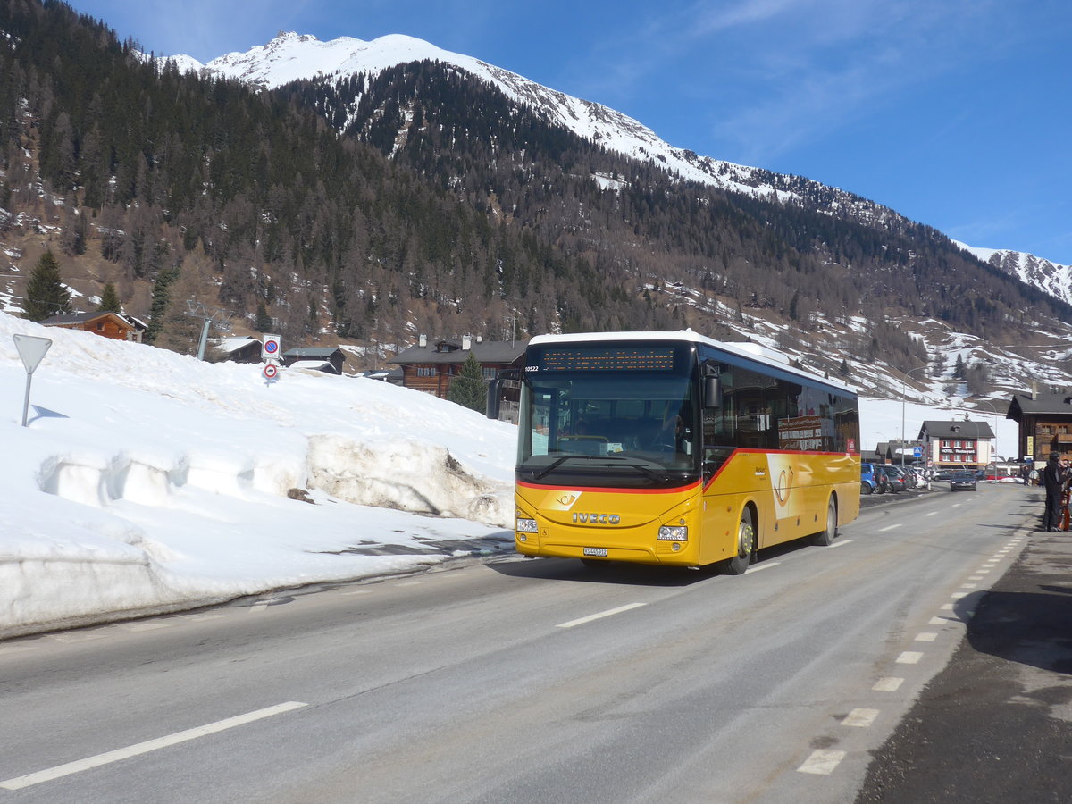 (214'771) - Seiler, Ernen - VS 445'912 - Iveco (ex PostAuto Wallis) am 22. Februar 2020 in Gluringen, Furkastrasse