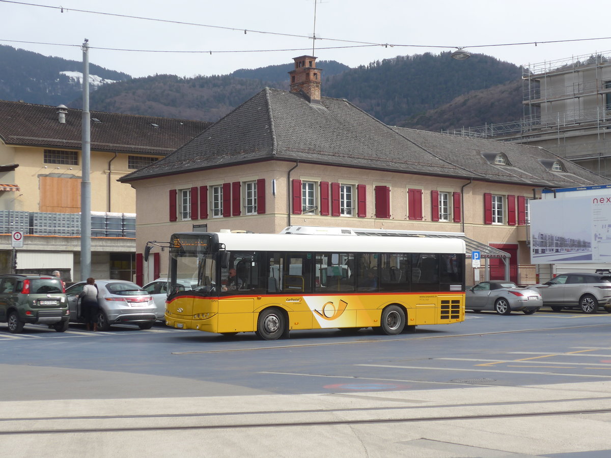 (214'907) - TPC Aigle - Nr. CP21/VD 374'494 - Solaris am 29. Februar 2020 beim Bahnhof Aigle