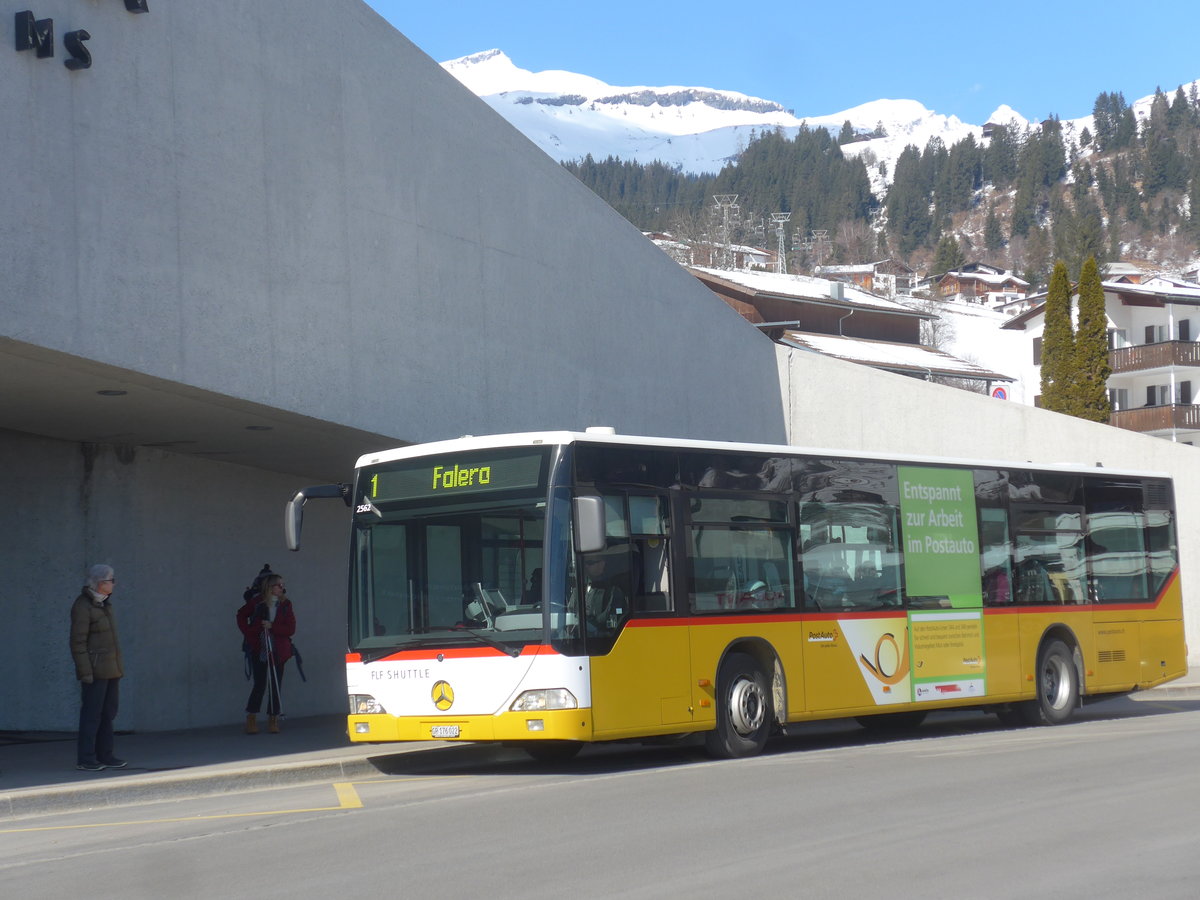 (214'973) - PostAuto Graubnden - GR 176'022 - Mercedes (ex PostAuto Nordschweiz AG 507'750; ex Kuhn, Merenschwand; ex PostAuto Nordschweiz BL 127'564) am 1. Mrz 2020 in Flims, Bergbahnen (Einsatz Stuppan)