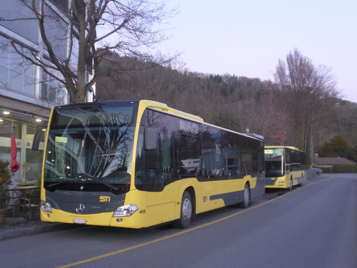 (215'107) - STI Thun - Nr. 406/BE 820'406 - Mercedes am 11. Mrz 2020 bei der Schifflndte Thun