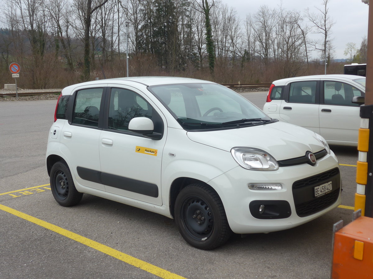 (215'385) - PostAuto Bern - Nr. 6/BE 458'427 - Fiat am 22. Mrz 2020 in Laupen, Garage