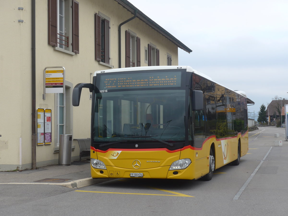 (215'453) - Wieland, Murten - FR 300'634 - Mercedes am 22. Mrz 2020 beim Bahnhof Kerzers