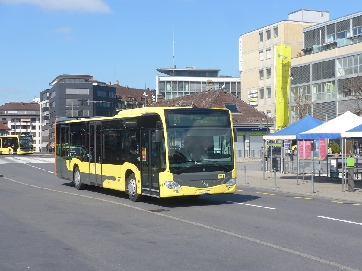 (215'471) - STI Thun - Nr. 181/BE 752'181 - Mercedes am 23. Mrz 2020 beim Bahnhof Thun