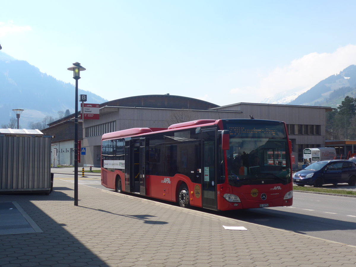 (215'551) - AFA Adelboden - Nr. 95/BE 26'774 - Mercedes am 25. Mrz 2020 beim Bahnhof Frutigen