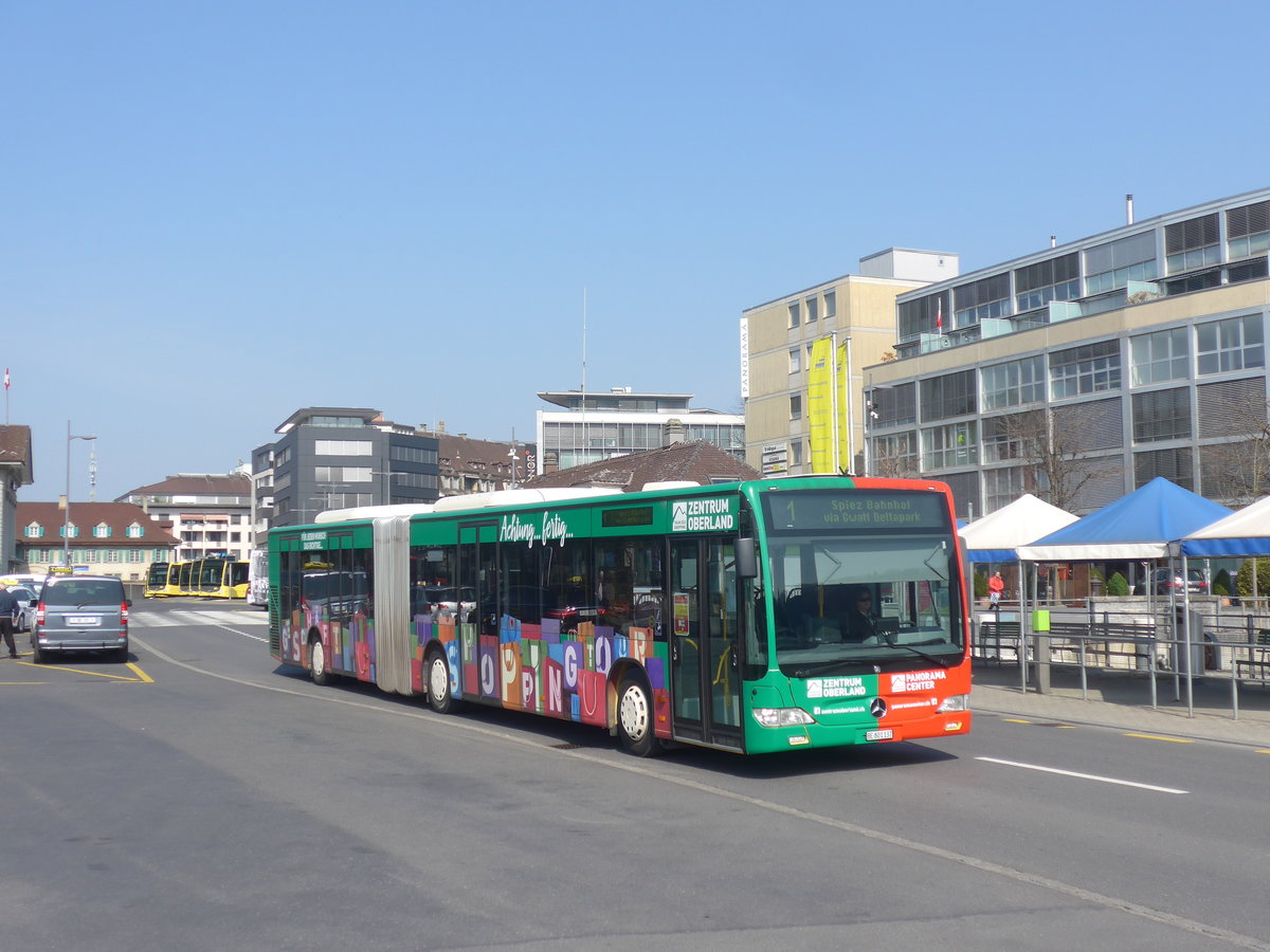 (215'633) - STI Thun - Nr. 137/BE 801'137 - Mercedes am 28. Mrz 2020 beim Bahnhof Thun