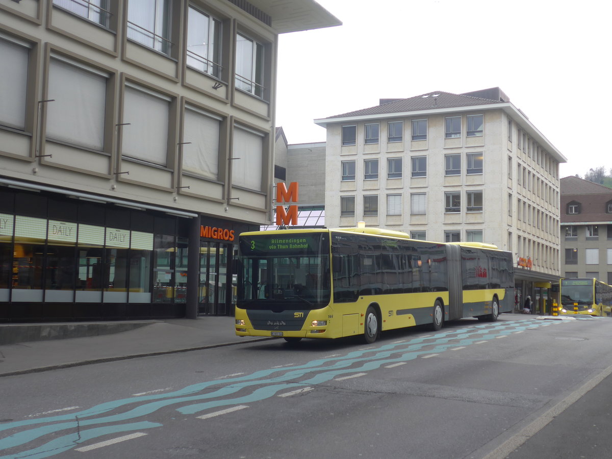 (215'704) - STI Thun - Nr. 144/BE 801'144 - MAN am 30. Mrz 2020 in Thun, Marktgasse