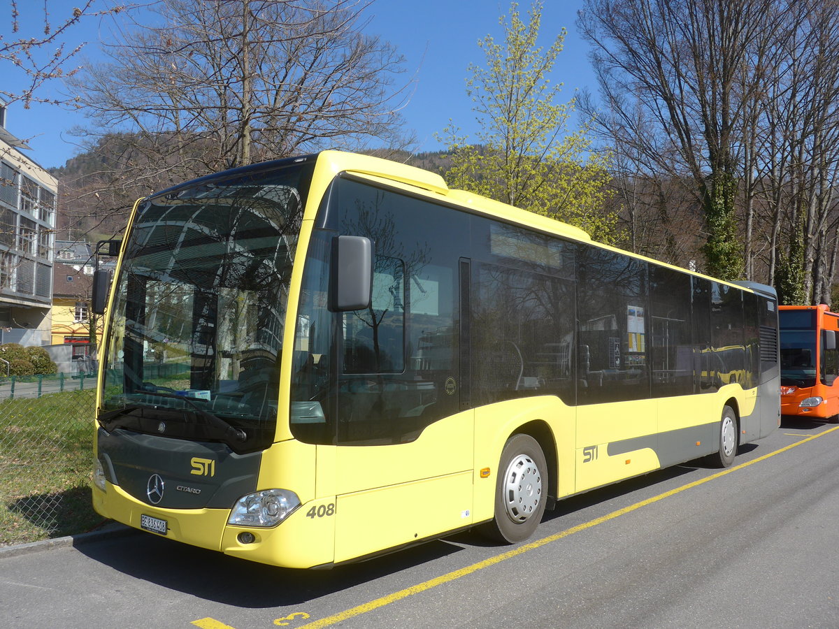 (215'777) - STI Thun - Nr. 408/BE 836'408 - Mercedes am 1. April 2020 bei der Schifflndte Thun