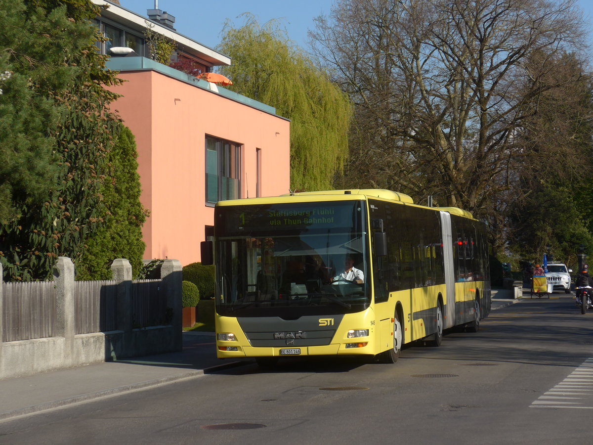 (215'988) - STI Thun - Nr. 146/BE 801'146 - MAN am 10. April 2020 in Thun, Scherzligen/Schadau