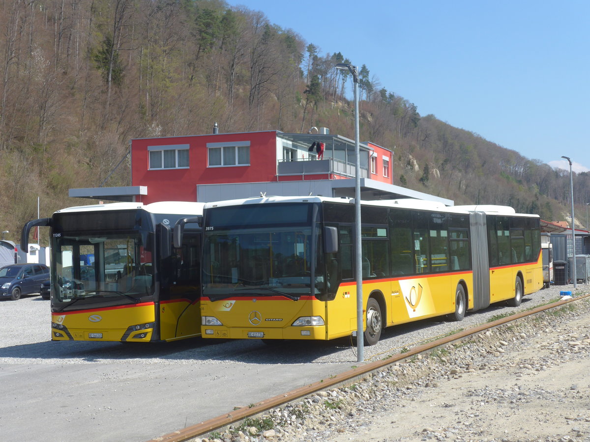 (216'005) - PostAuto Bern - Nr. 638/BE 611'734 - Mercedes am 11. April 2020 in Laupen, Garage