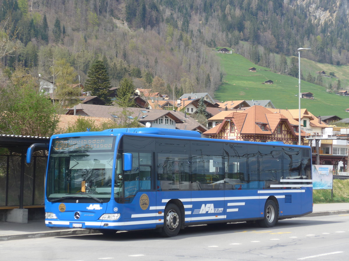 (216'128) - AFA Adelboden - Nr. 58/BE 611'224 - Mercedes am 16. April 2020 beim Bahnhof Frutigen